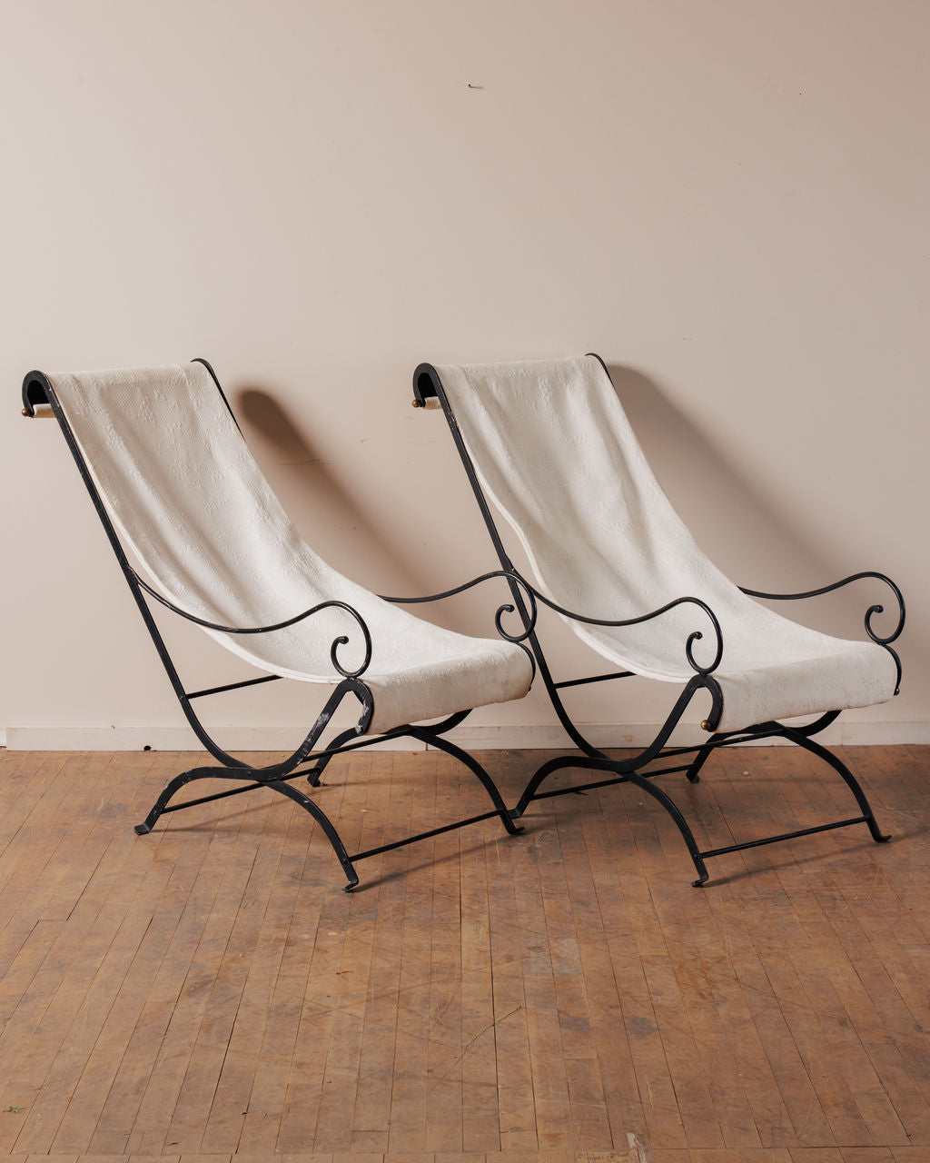 Pair of French Garden Lounge Chairs
