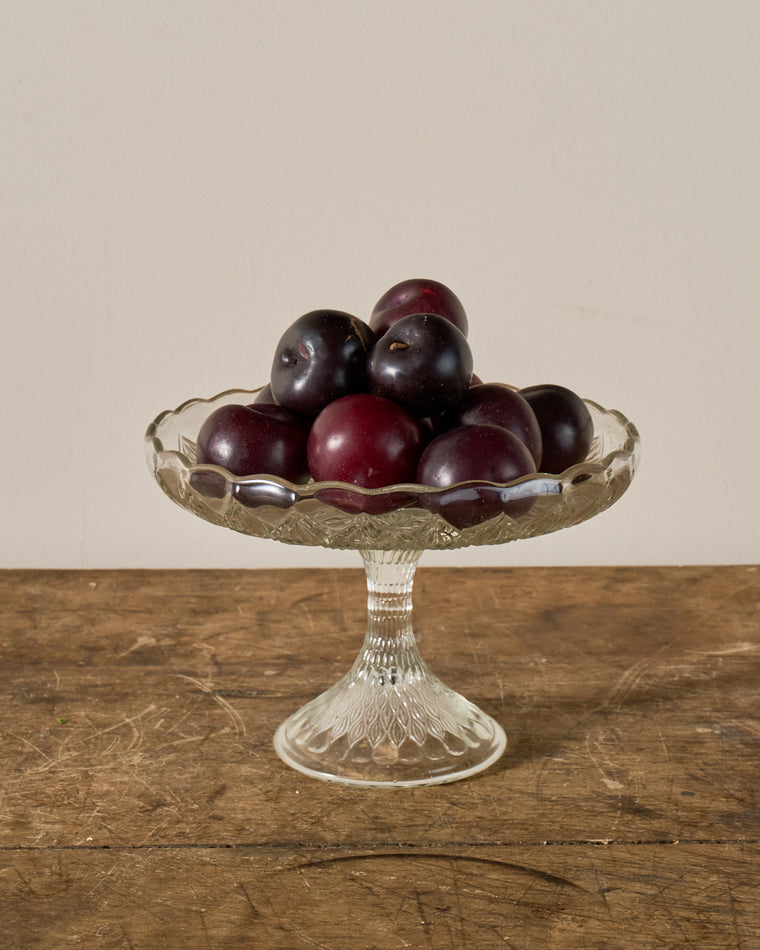 Vintage Glass Pedestal Dish - I