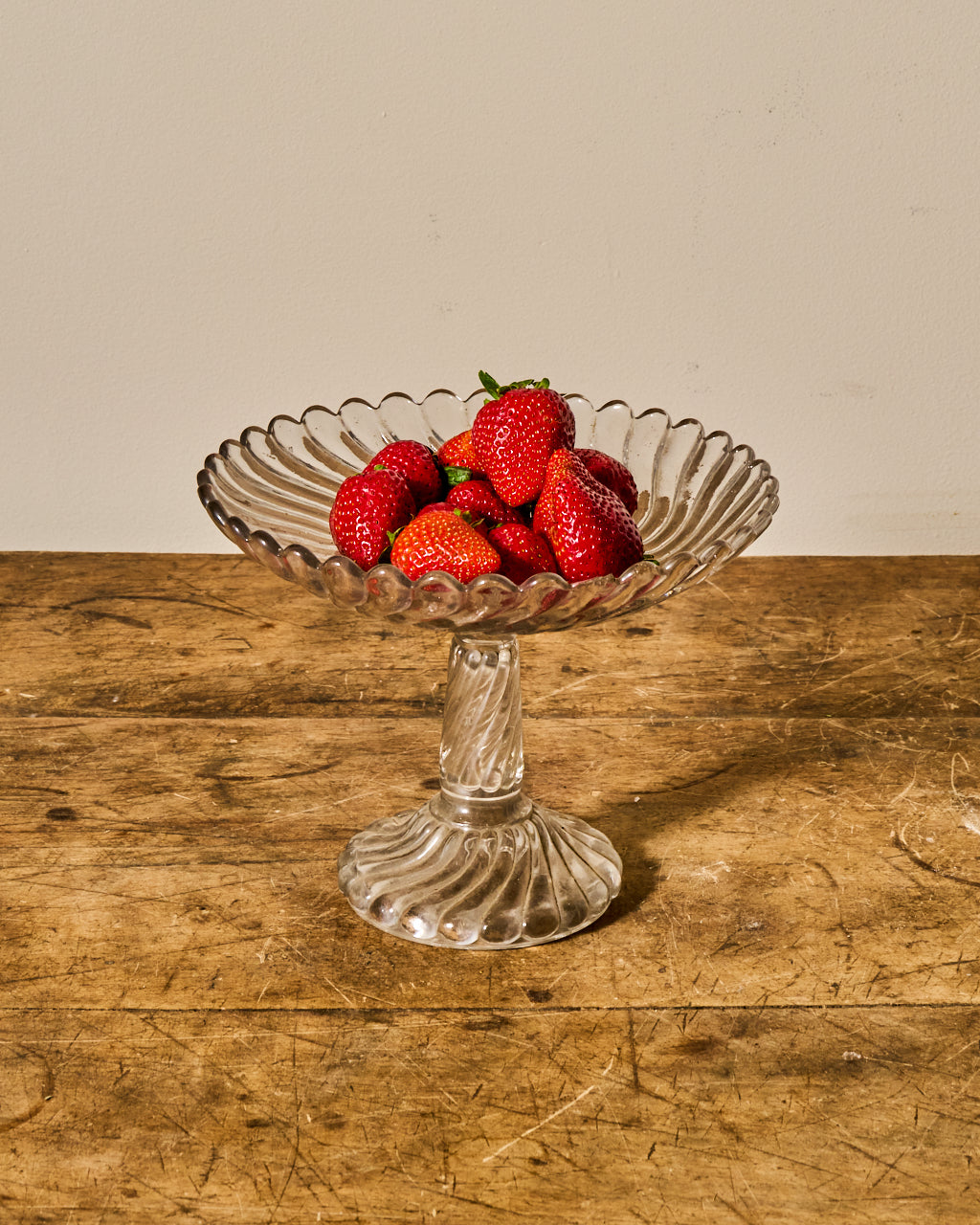Vintage Glass Pedestal Dish