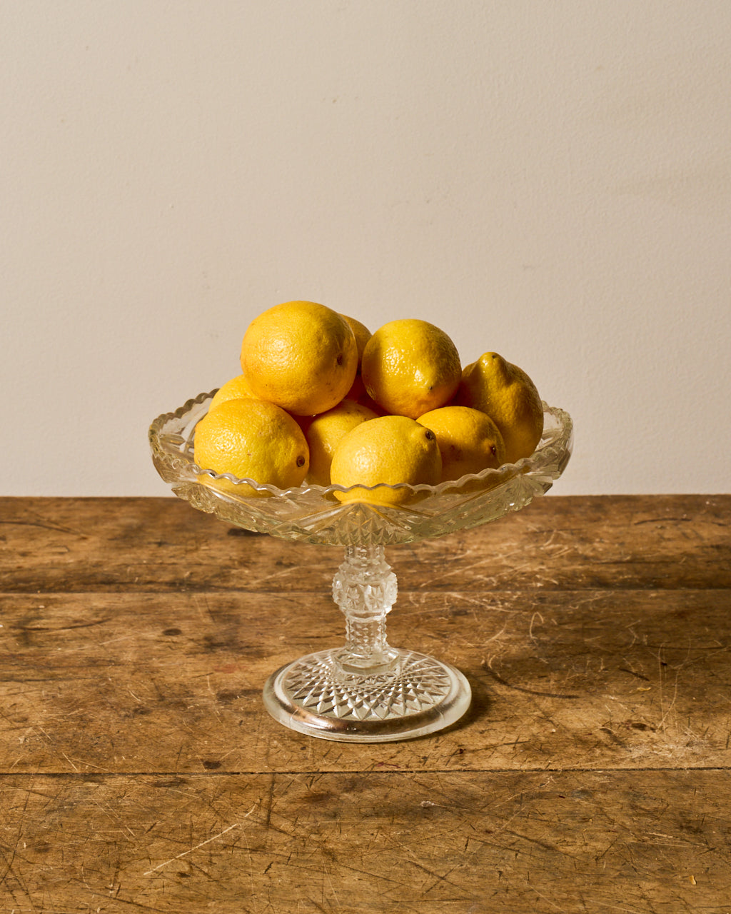 Vintage Glass Pedestal Dish - I