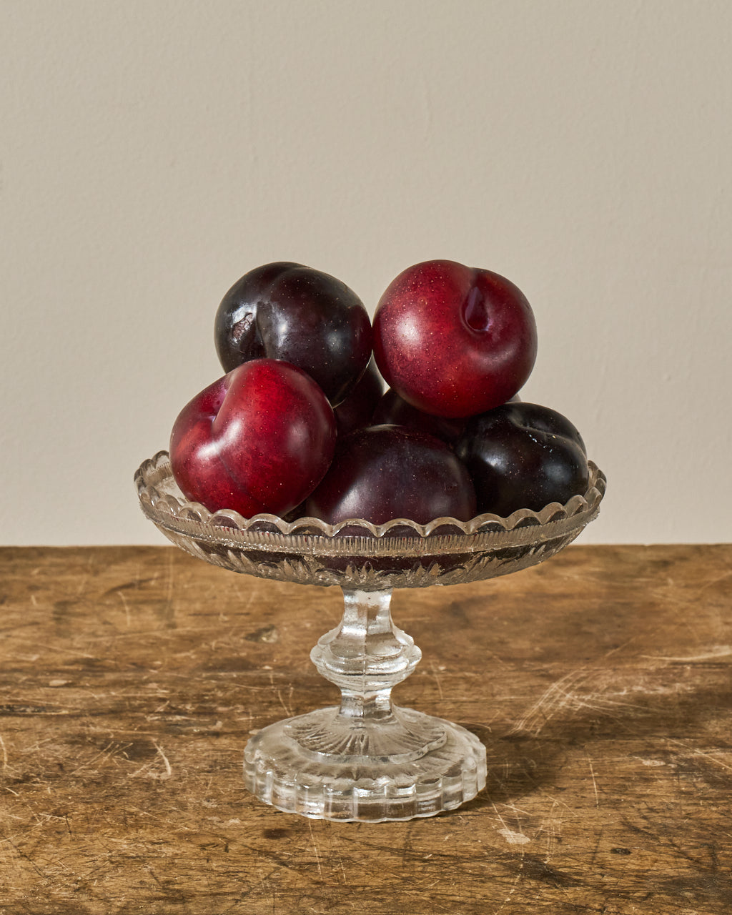 Vintage Glass Pedestal Dish