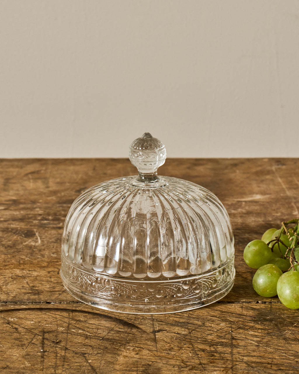 Vintage Glass Pedestal Dish/Cloche