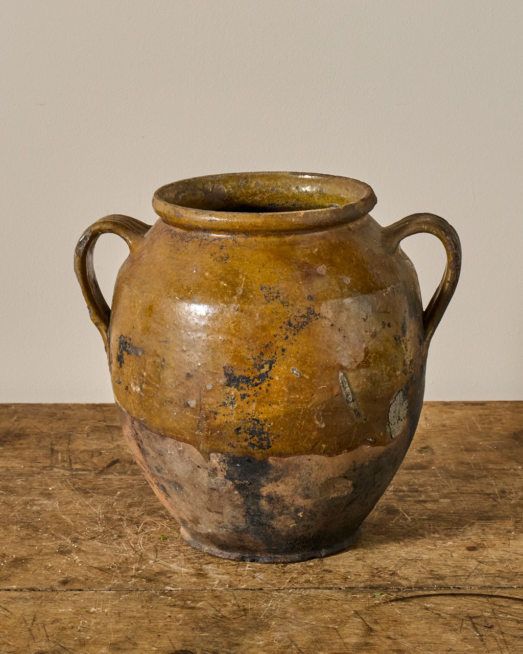 Brown Yellow Confit Pot