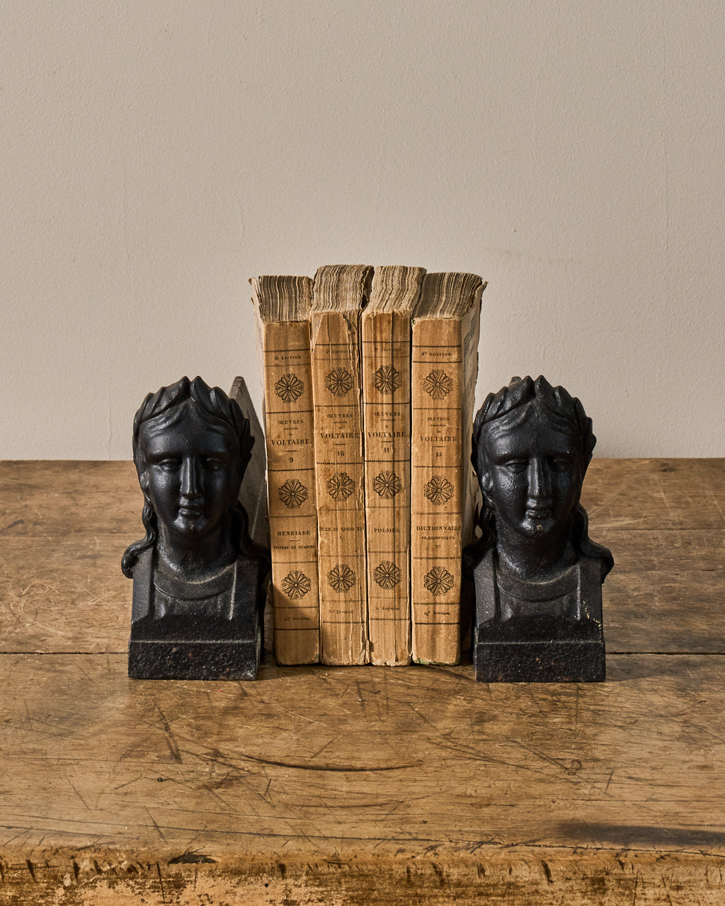 Madame Fireplace Cast Iron Bookends