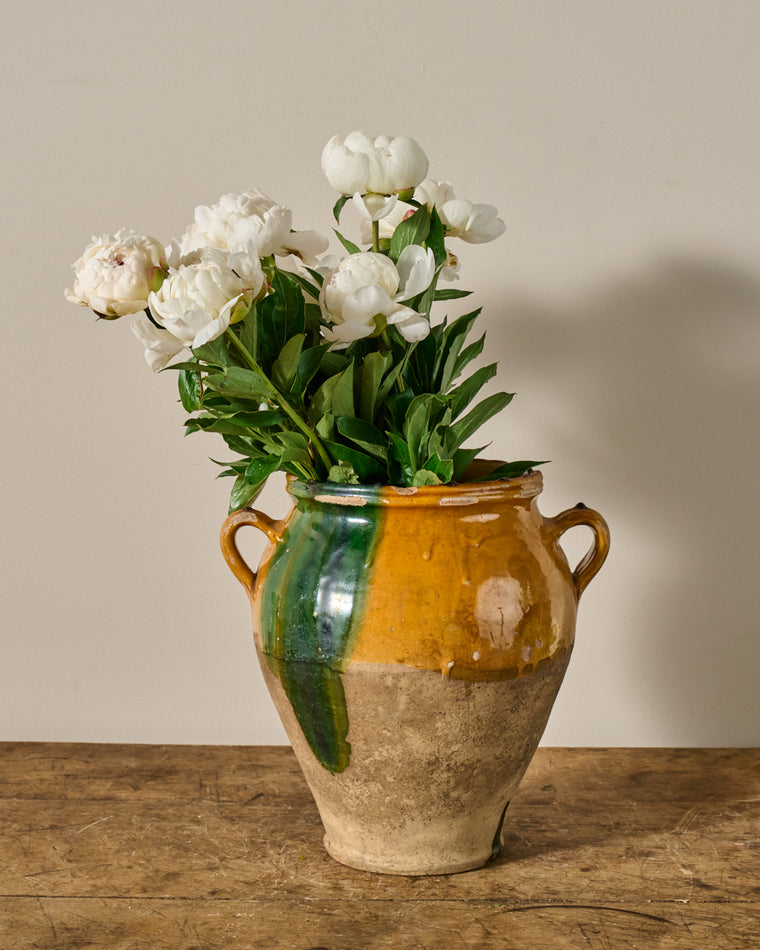 Rare Yellow & Green Confit Pot