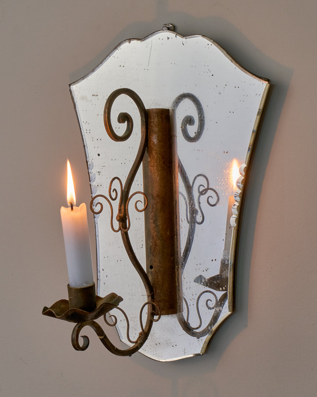 Mirror Candle Wall Sconce - II