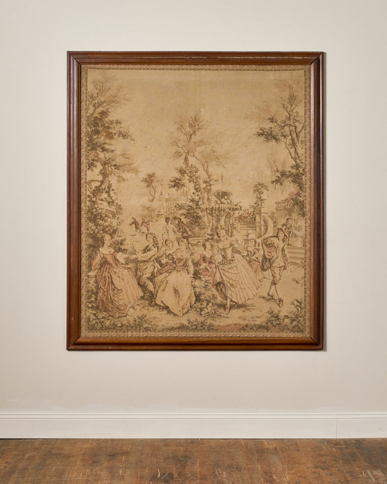19th c. Framed Tapestry