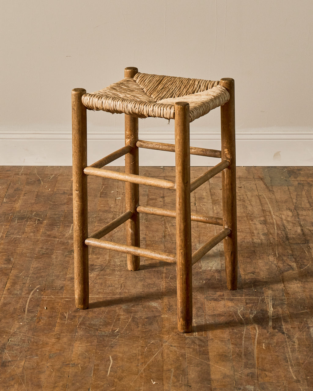 Short French Rush Stool