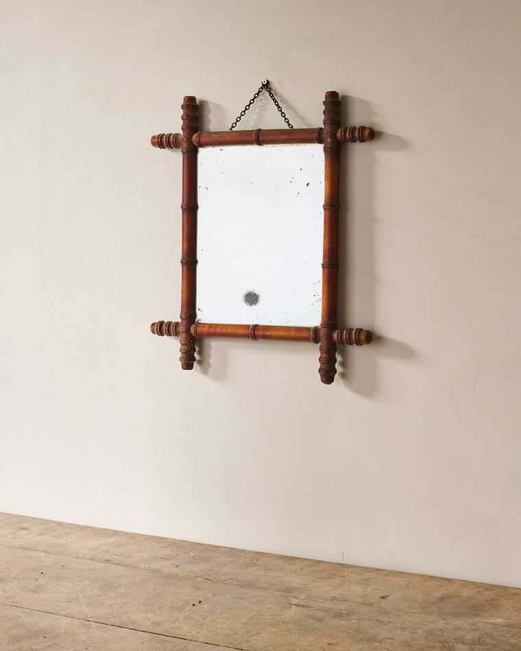 Faux Bamboo Mirror