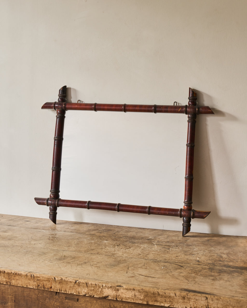 Faux Bamboo Mirror