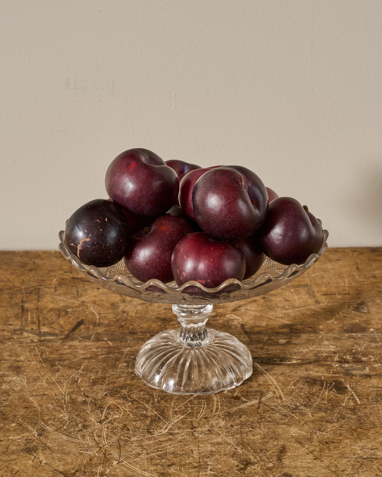Vintage Glass Pedestal Dish - III