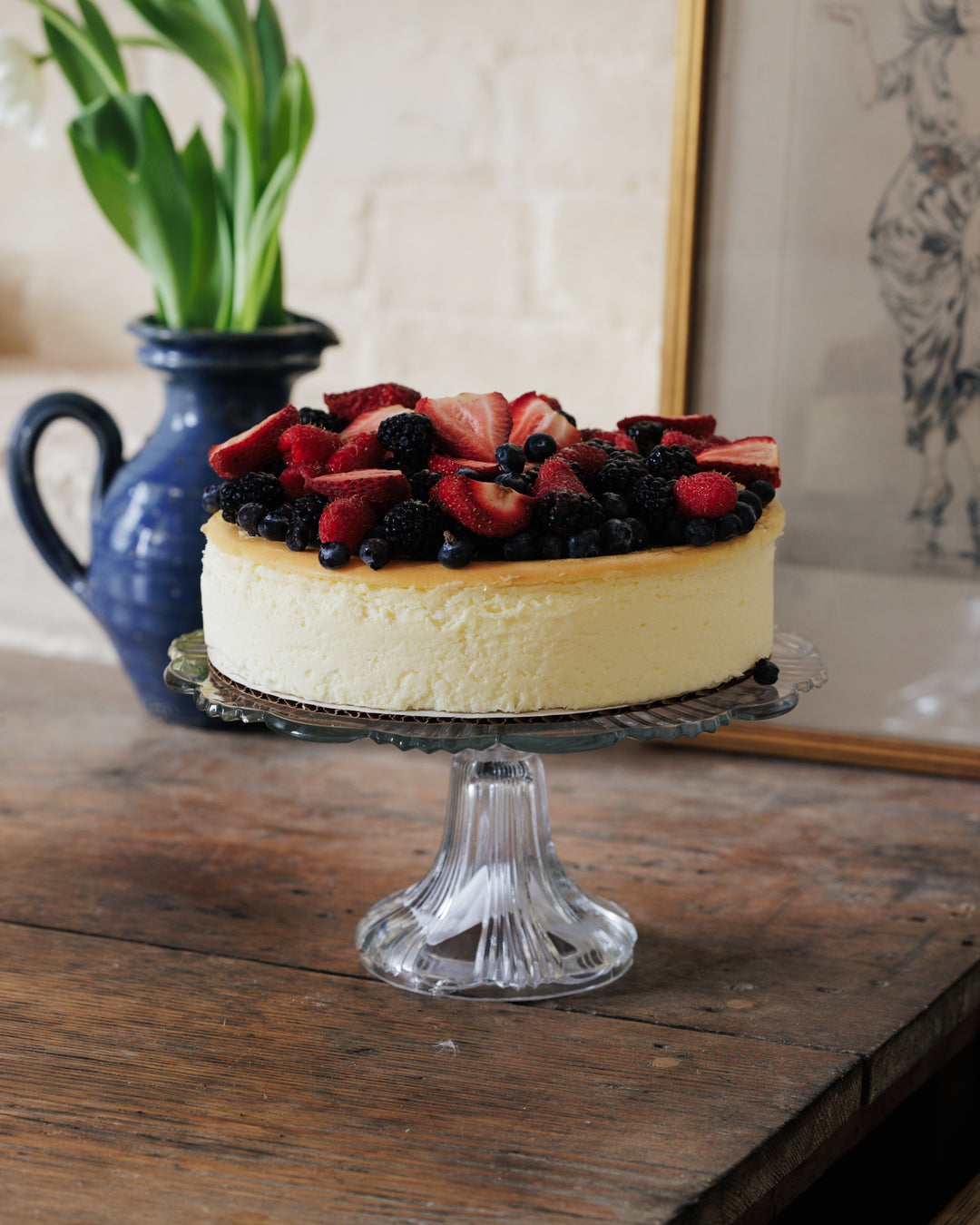 Vintage Glass Cake Pedestal