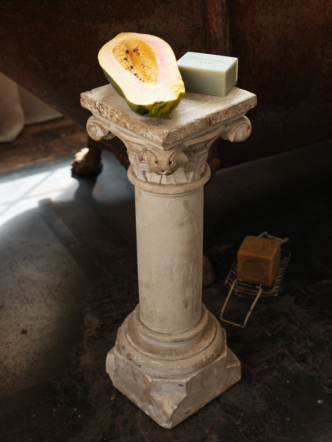 Limestone Column Pedestal