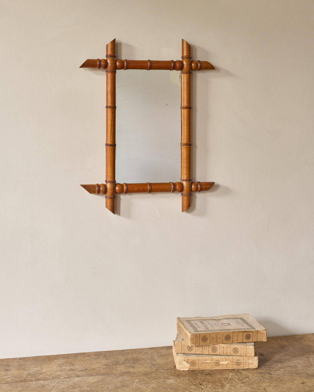 Faux Bamboo Mirror