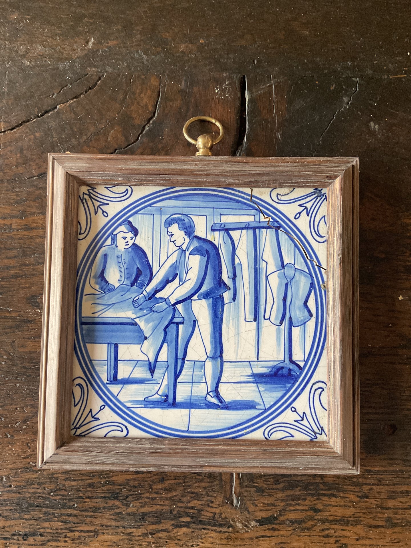 Framed Delft Tile