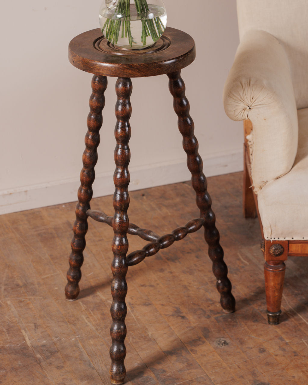 Tall Bobbin Tripod Stool
