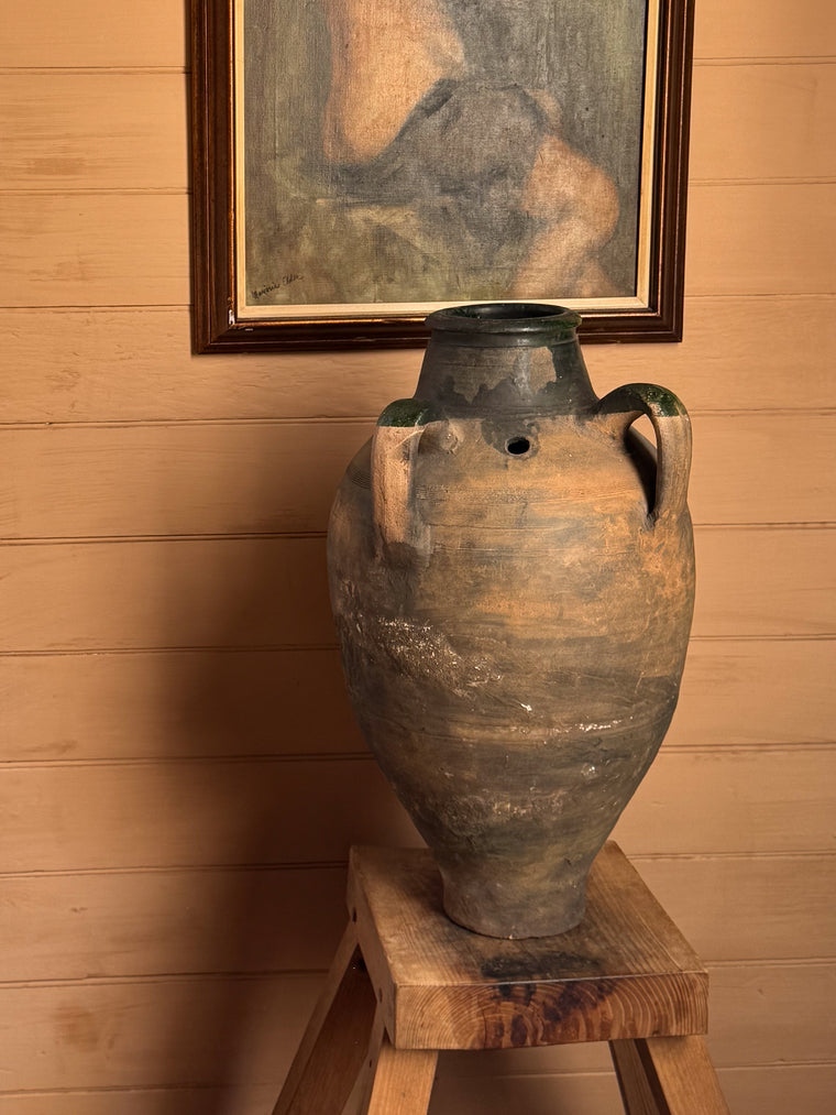 Green Drip Turkish Oil Jar