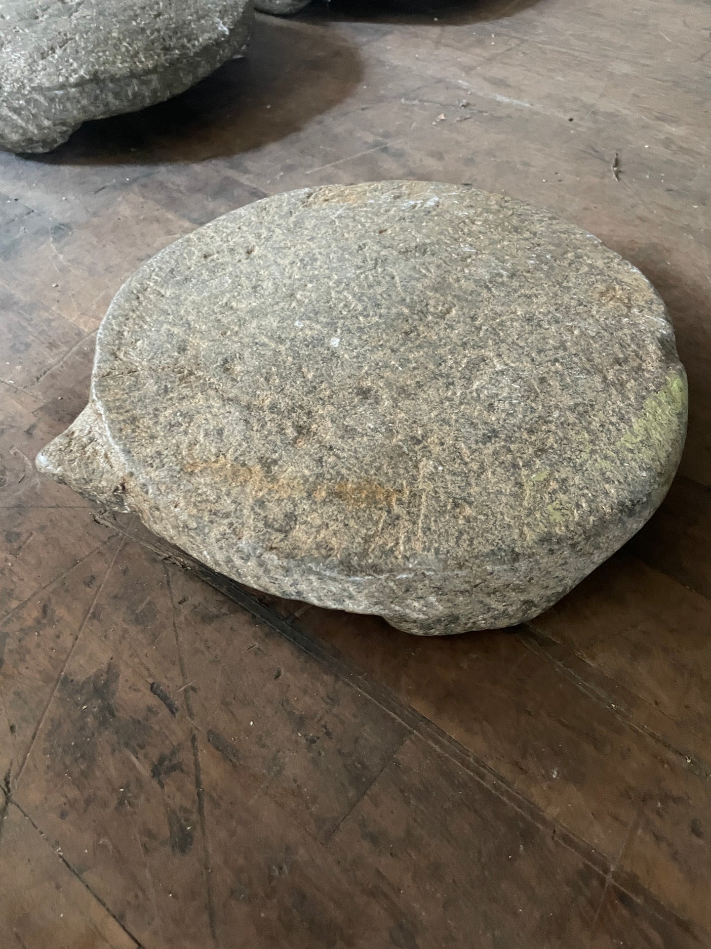 Carved Footed Stone Chapati- small