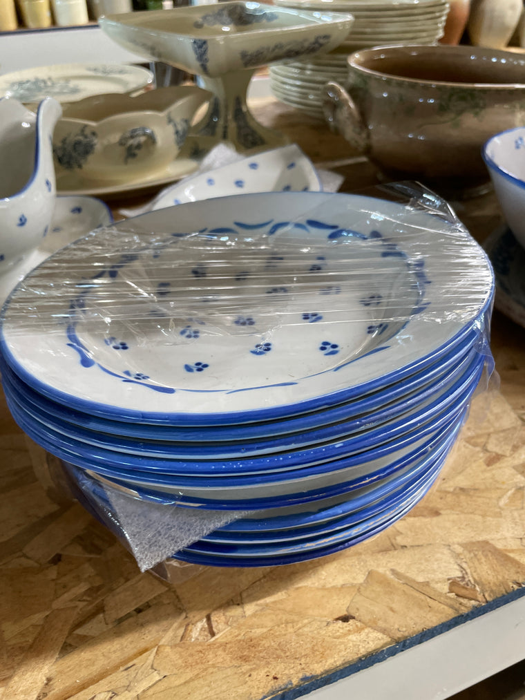 Clement Blue & White Soup Plate