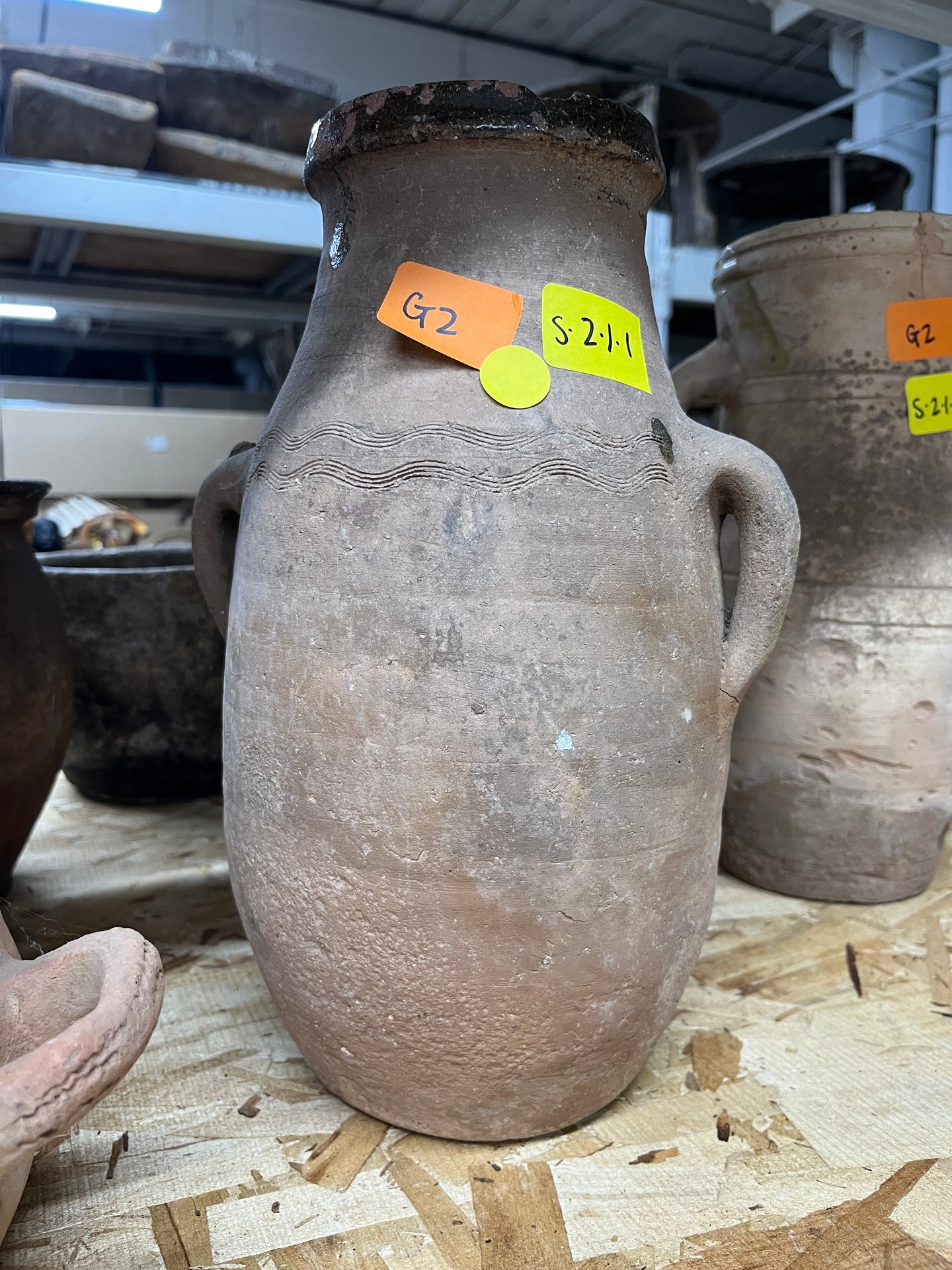 Large 2 handled Moroccan Vessel (waves)