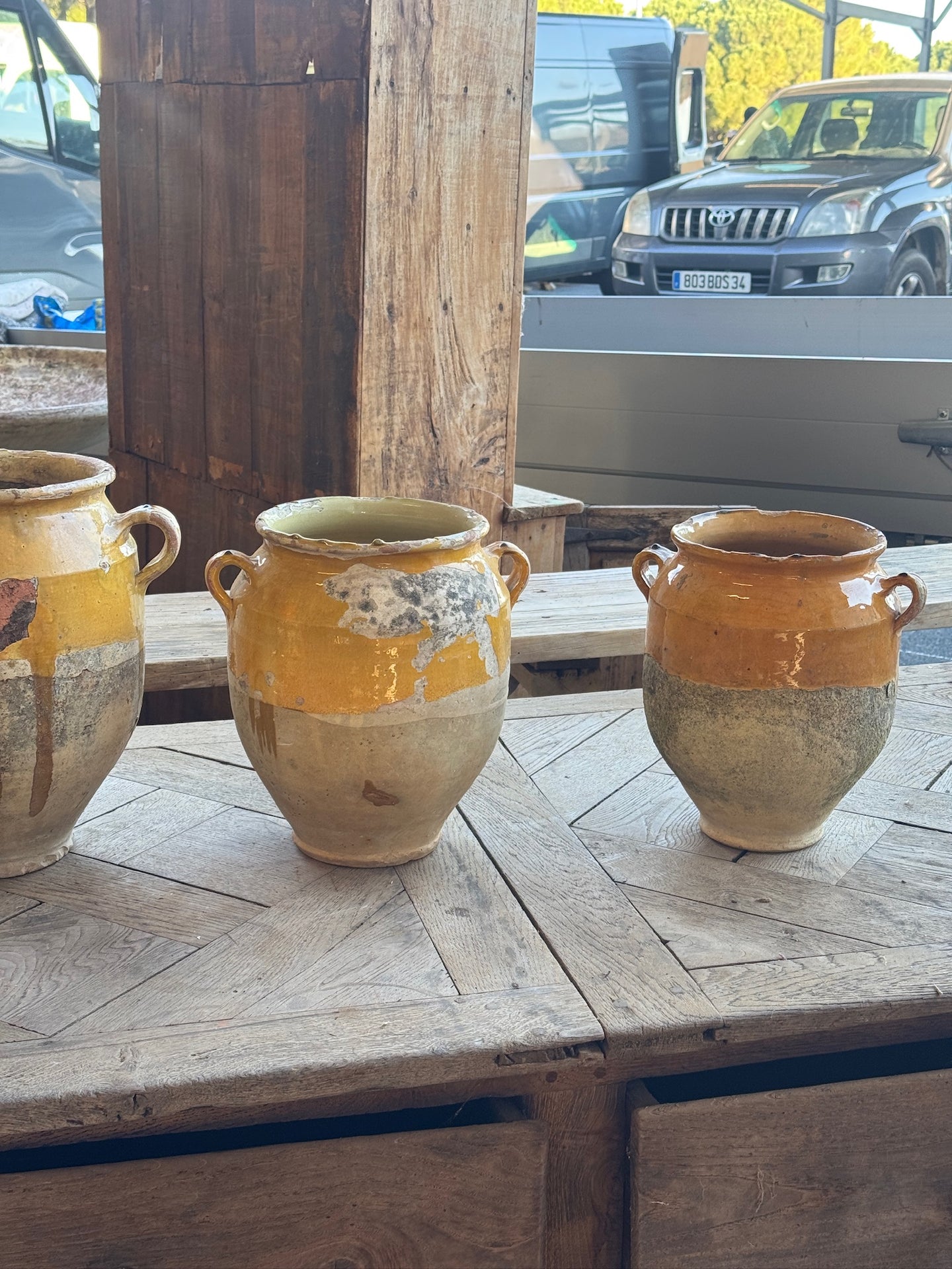 Large Orange Confit Pot