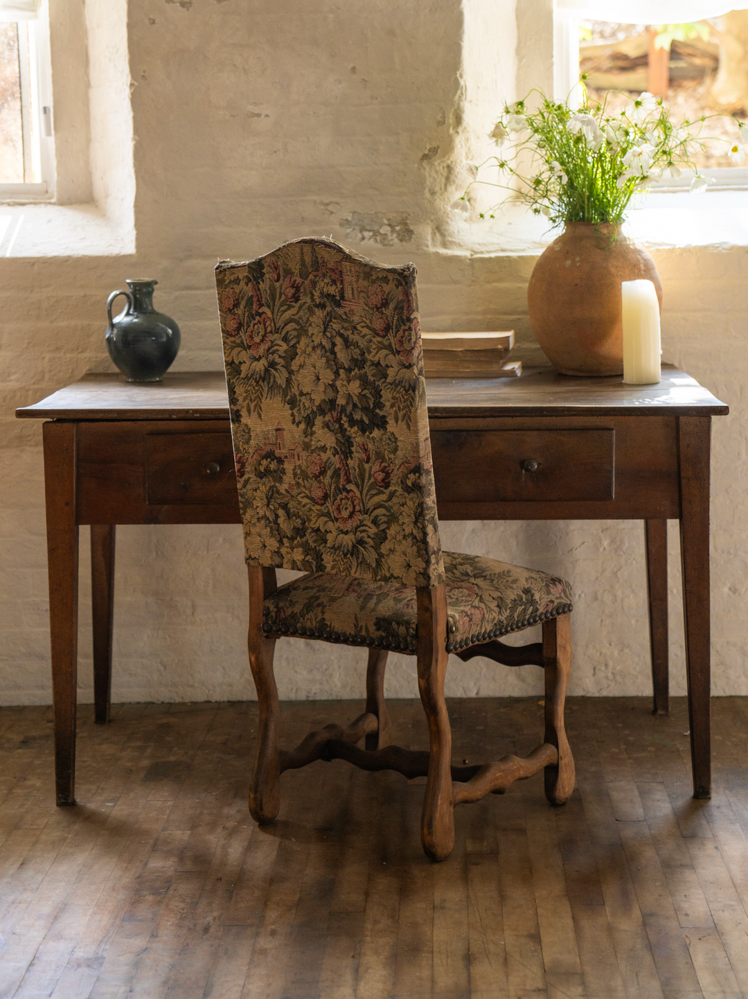 Spanish Walnut Desk with Drawer