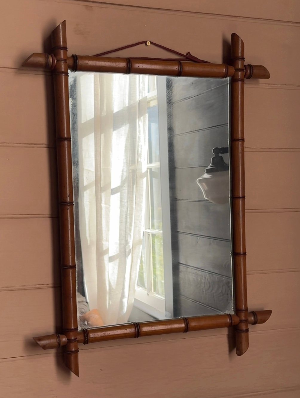 Faux Bamboo Mirror