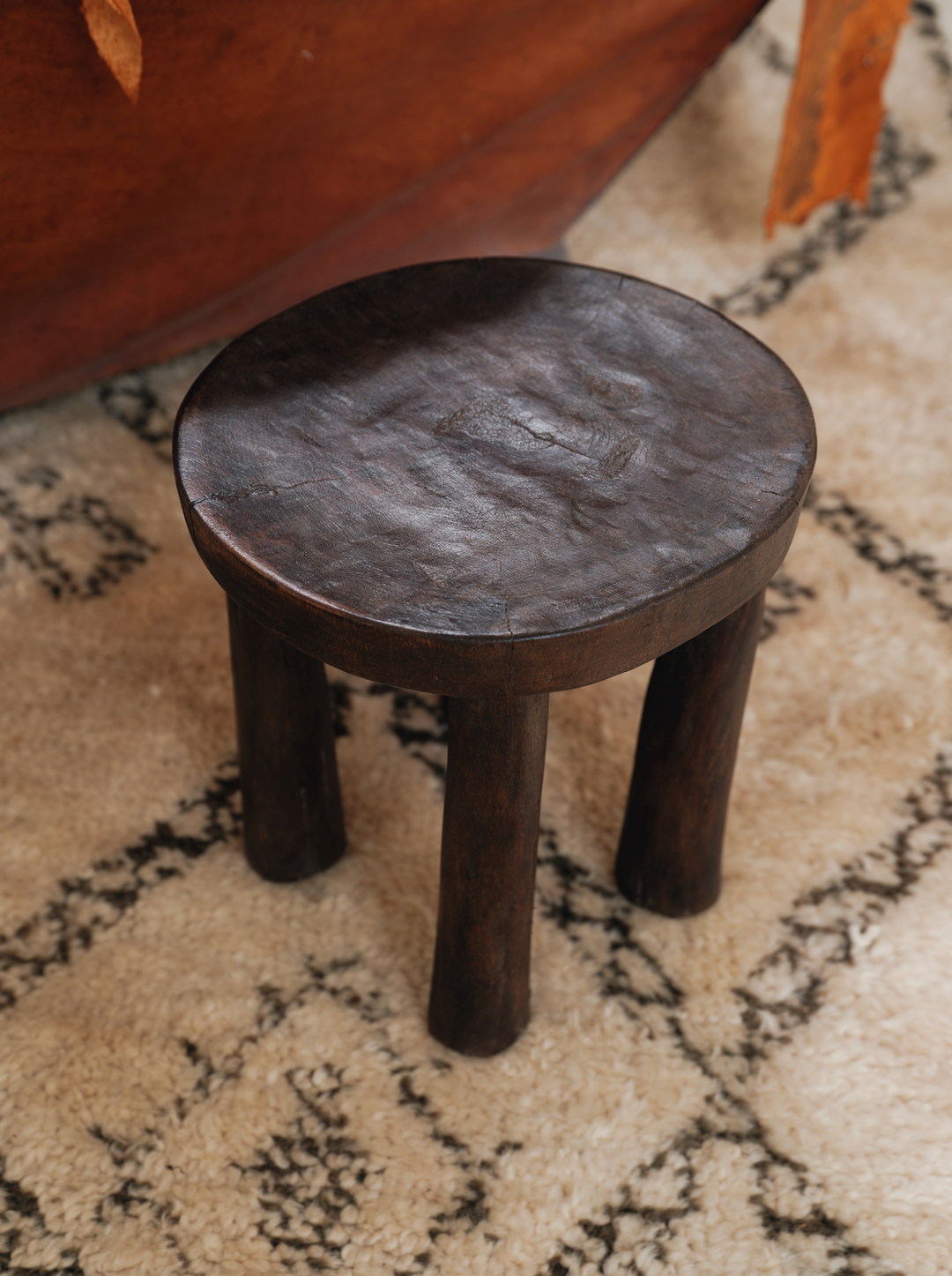African Stool - Dark