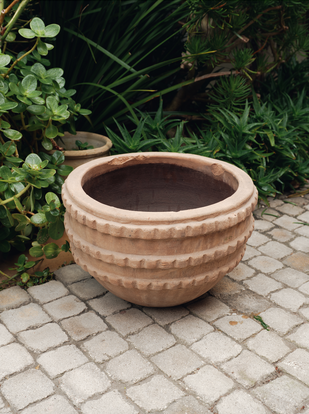 Ridged Terracotta planter