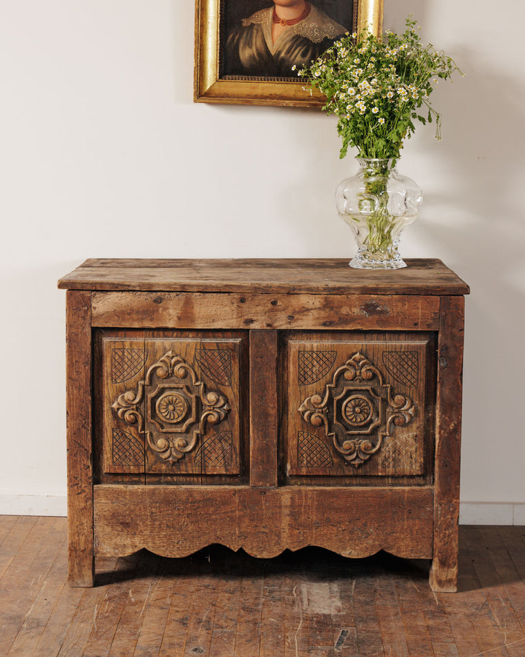 19th. c Carved Chest