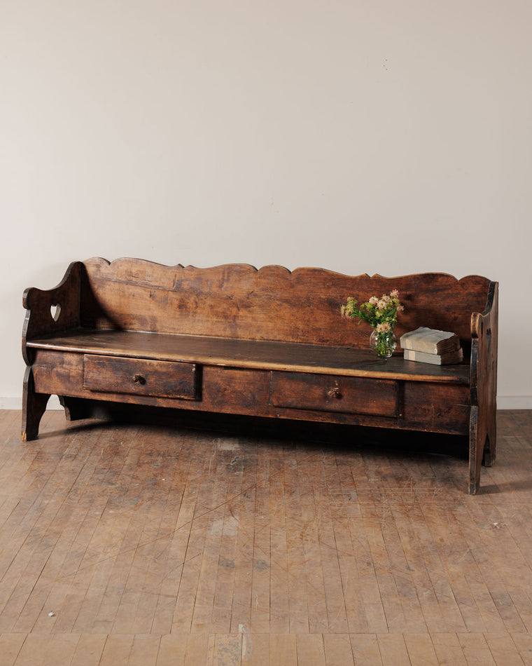 19th c. Alps Church Bench