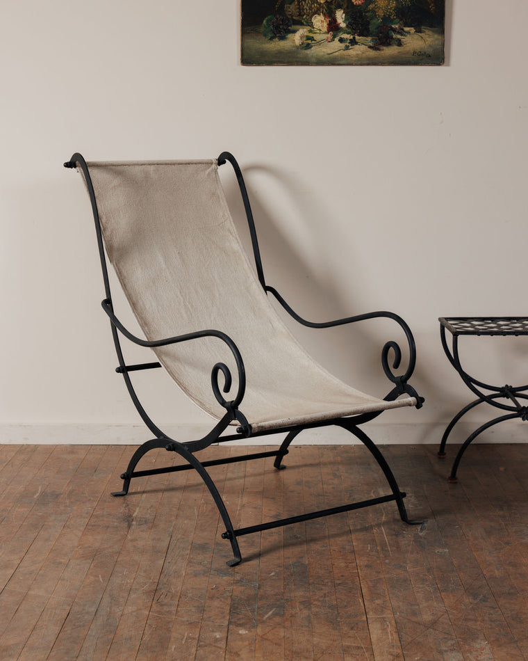 Vintage French Garden Lounge Chair