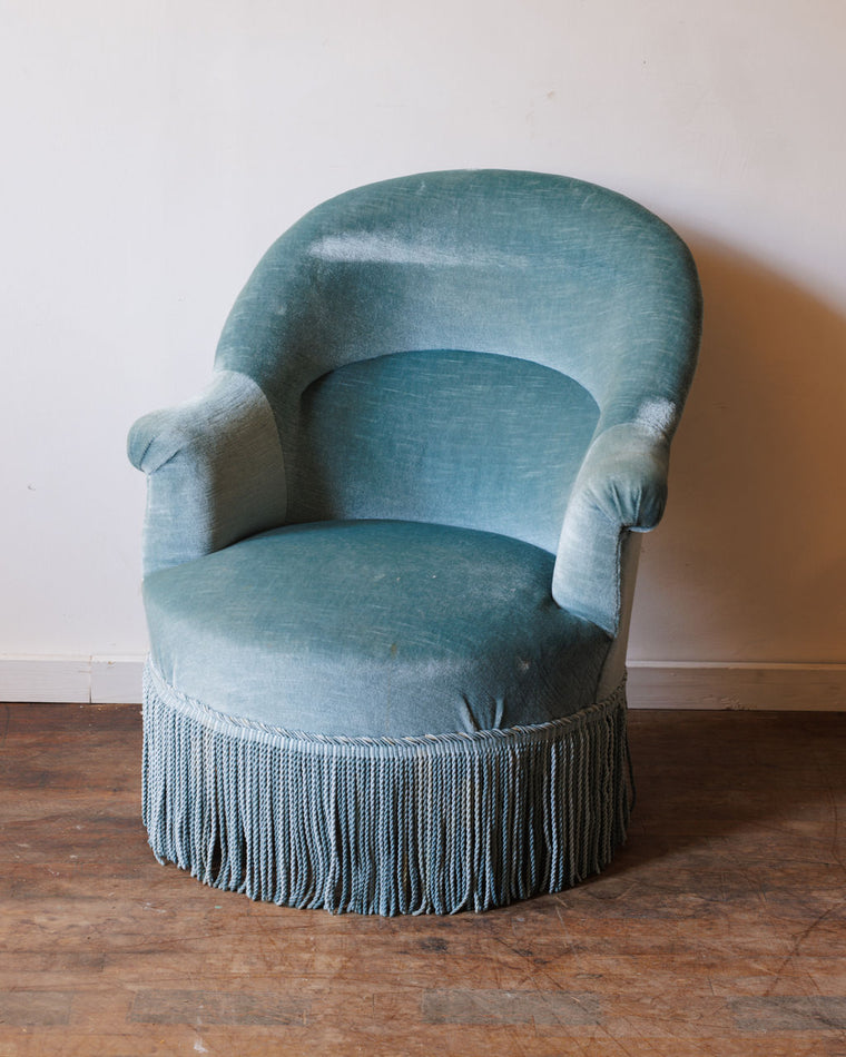 Napoleon III Armchair - Robins Egg