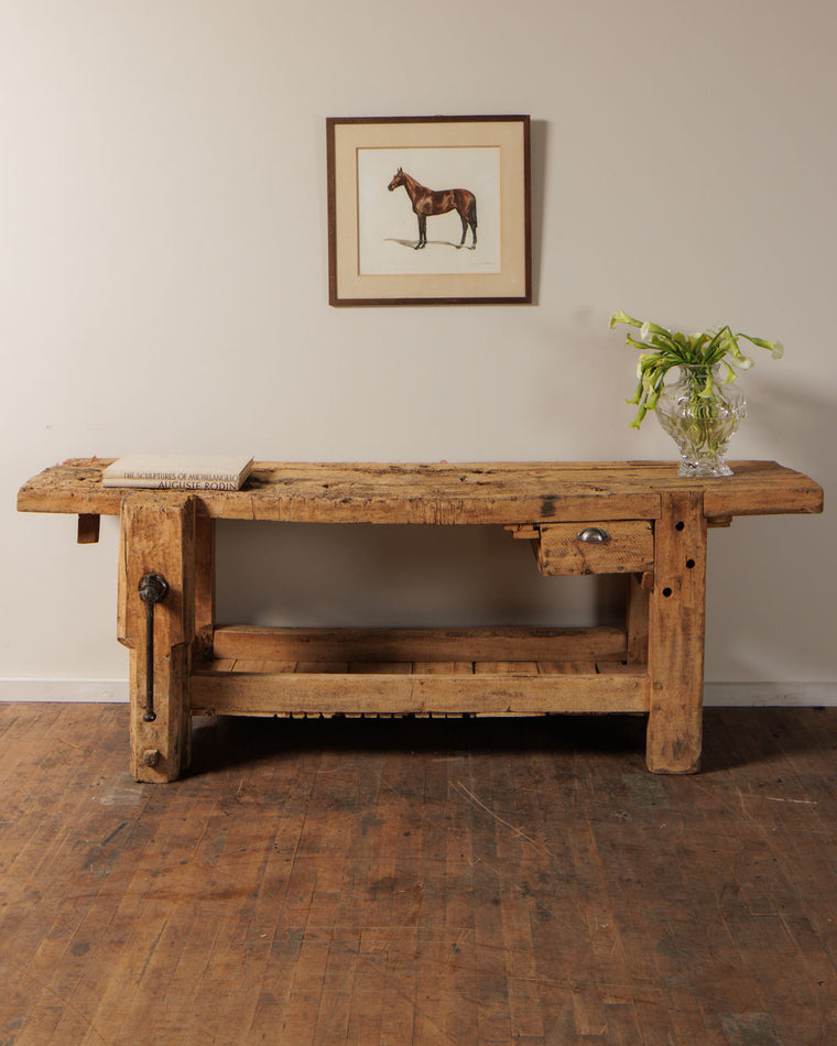 19th c. Oak Workbench