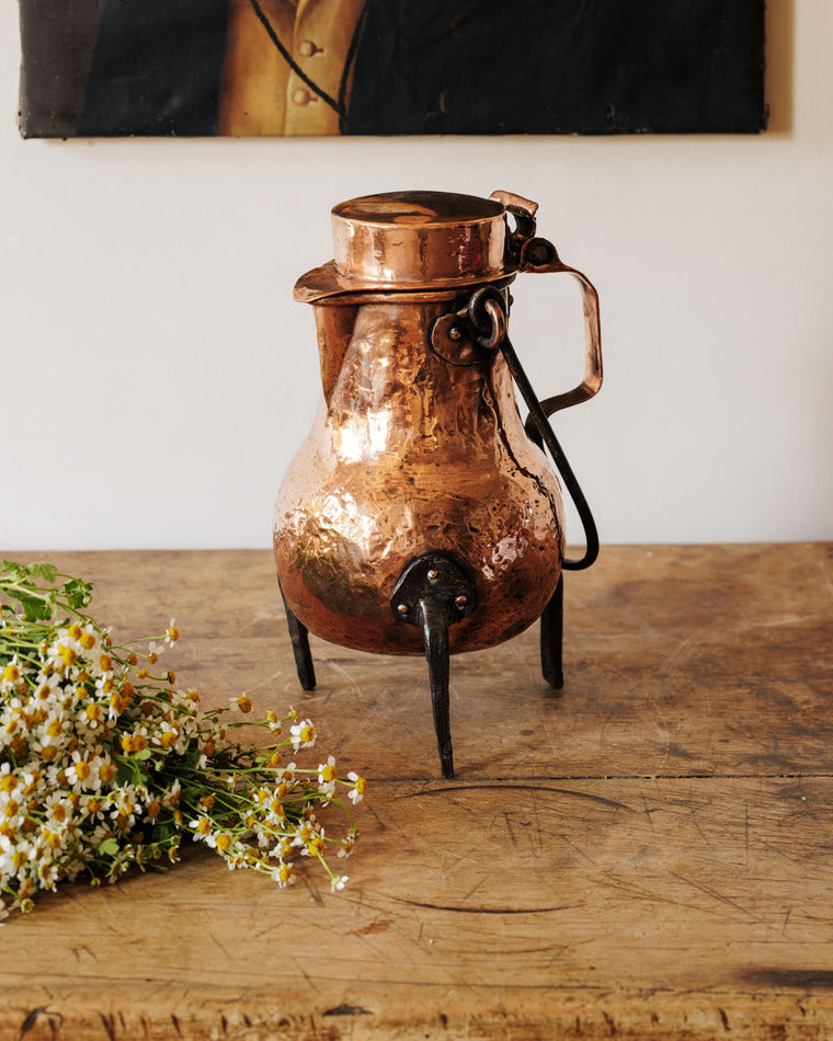 Copper Chocolatière Tripode