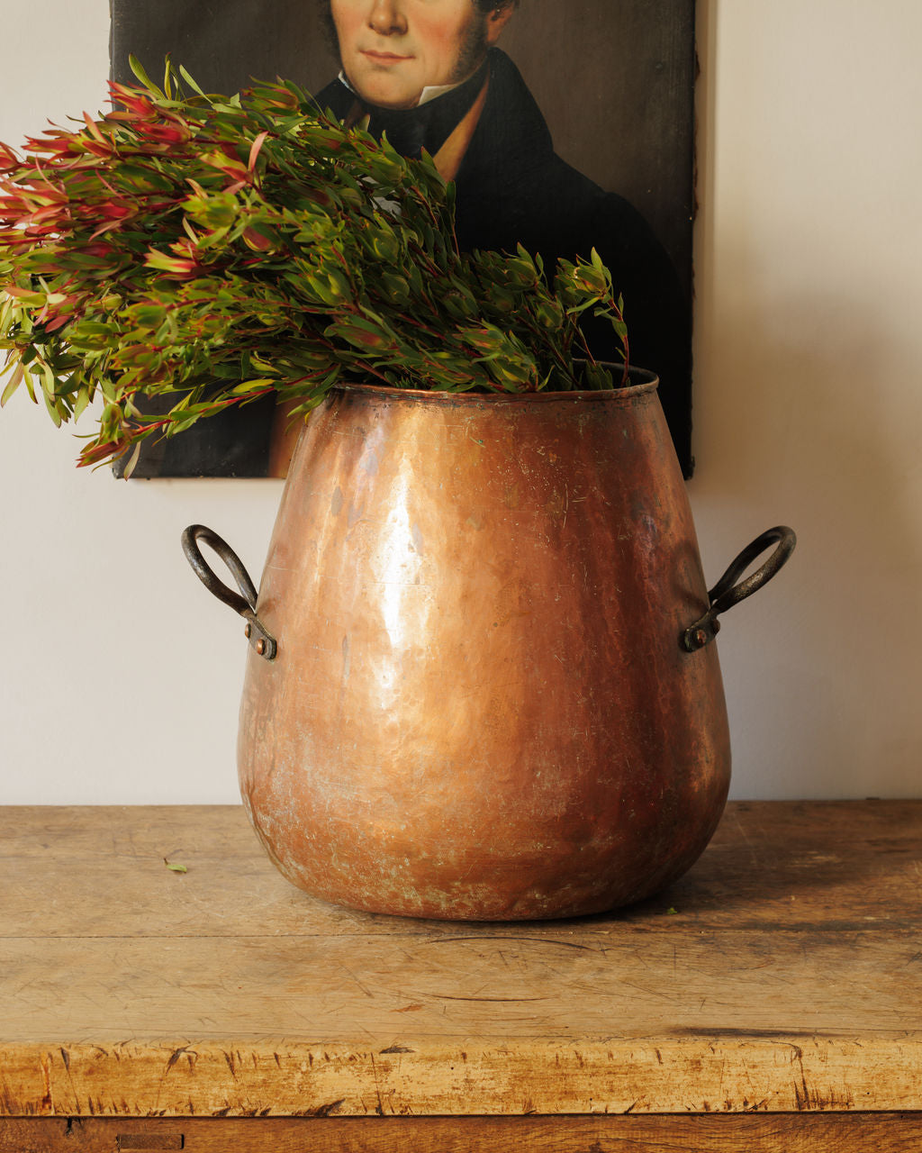 Antique Copper Cauldron