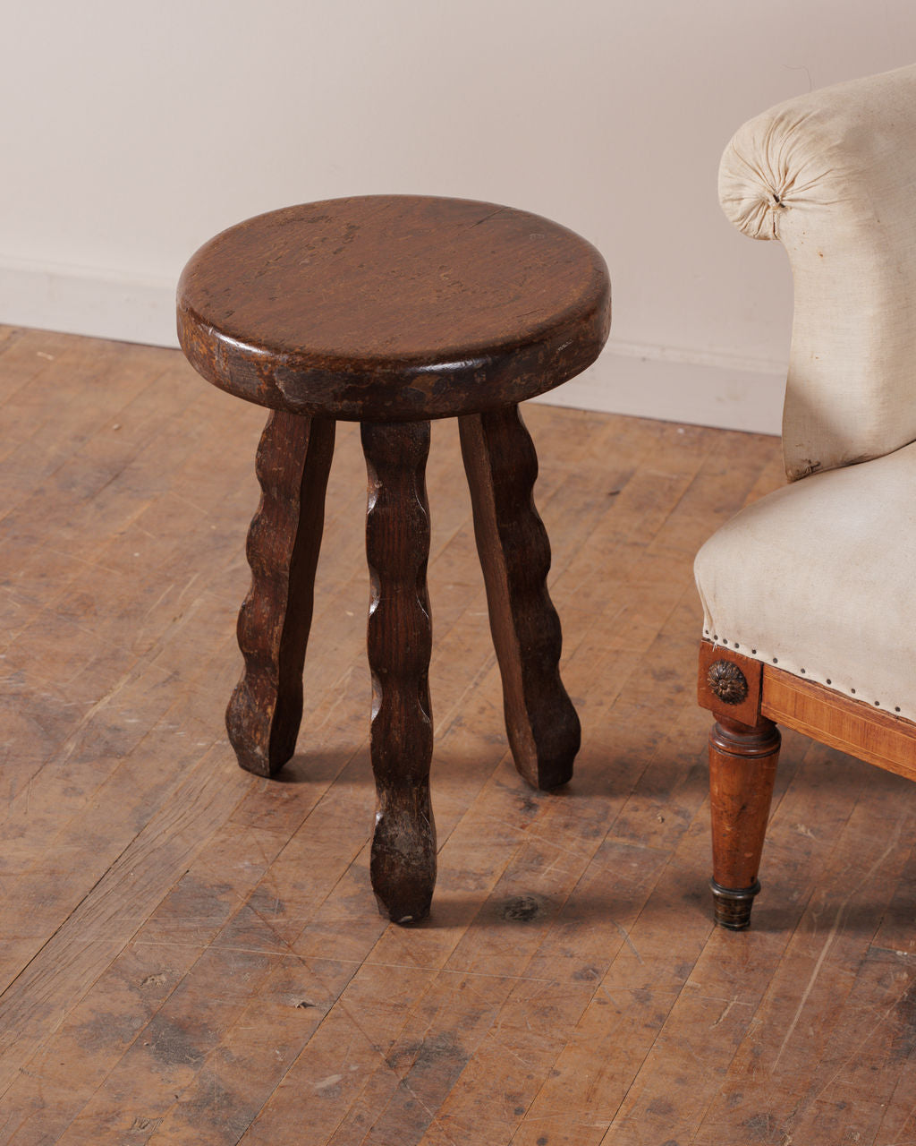 Brutalist Tripod Stool