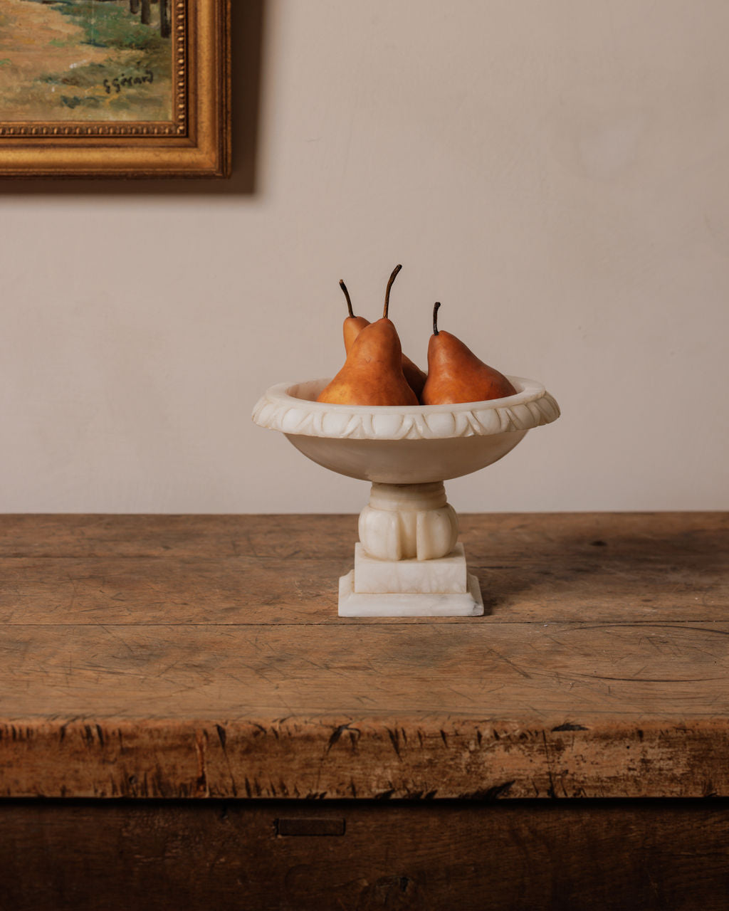 Alabaster Pedestal Bowl