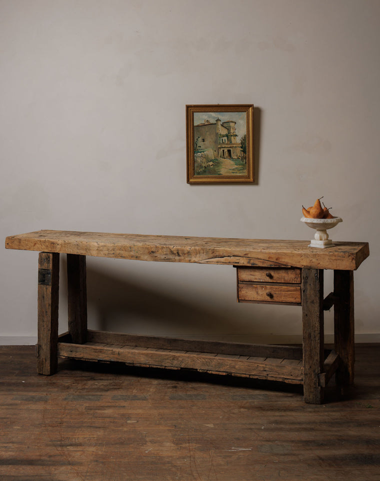 19th c. Oak Workbench