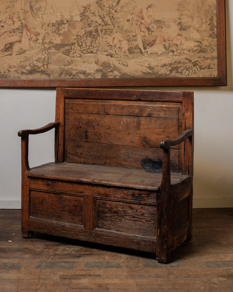 18th C. Salt Box Bench