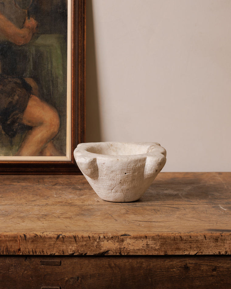Large French Marble Mortar