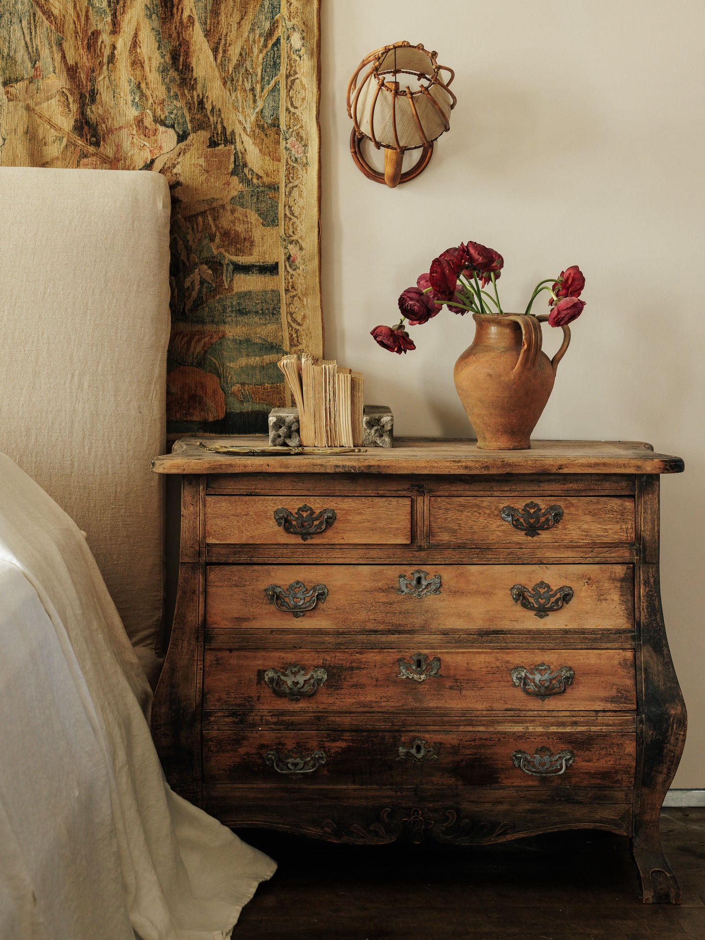 Antique Dutch Bombe Chest