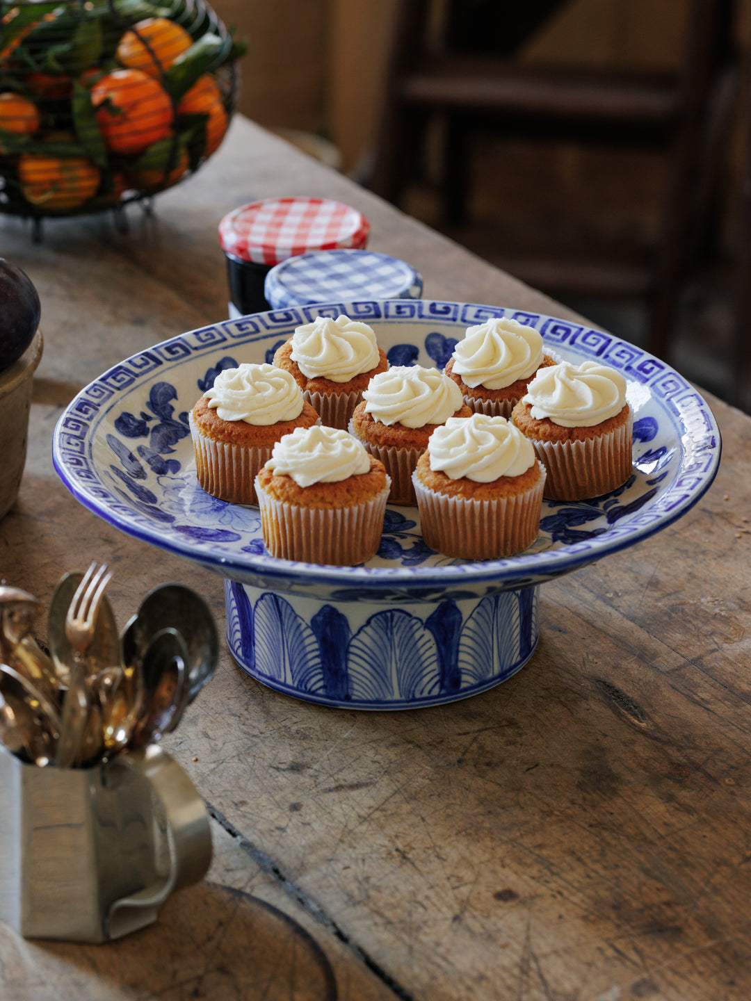 Blue and White Cake stand