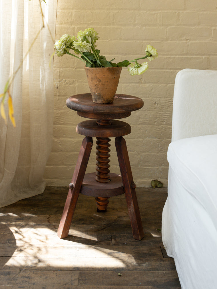 Adjustable Wooden Stool