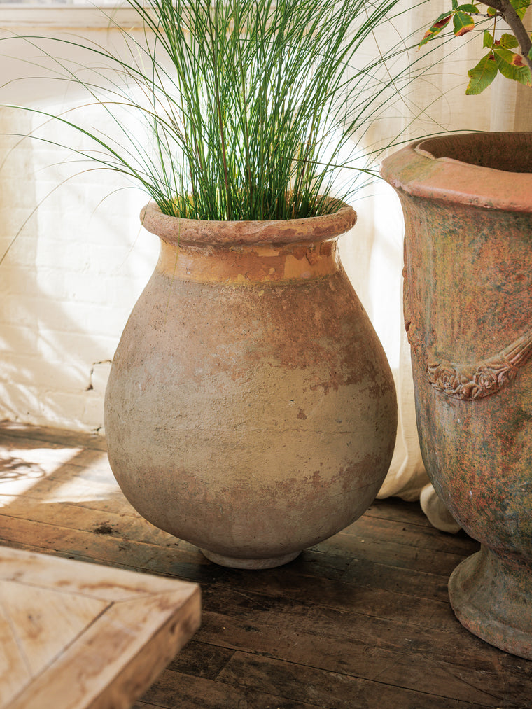Antique Biot Olive Jar