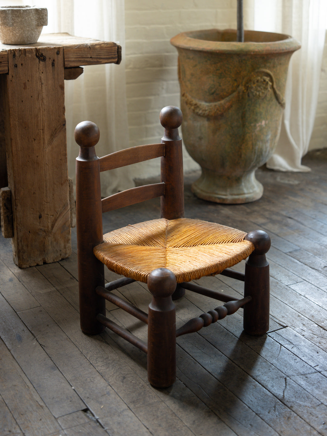 French Low Fireplace Chair