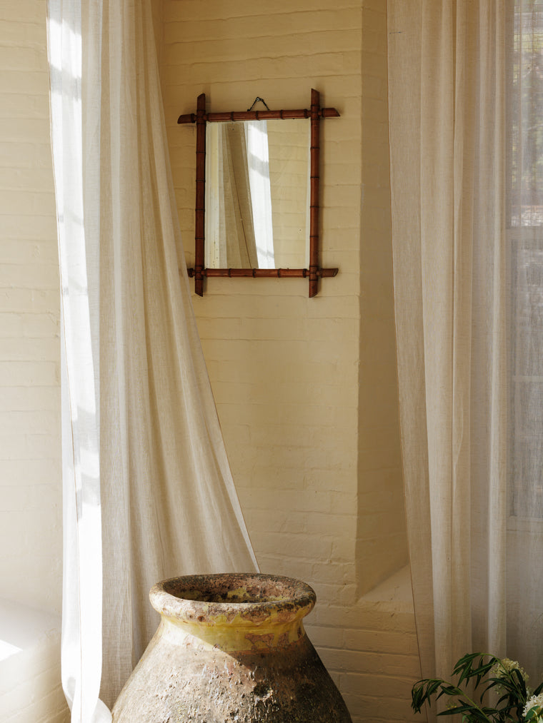Faux Bamboo Mirror