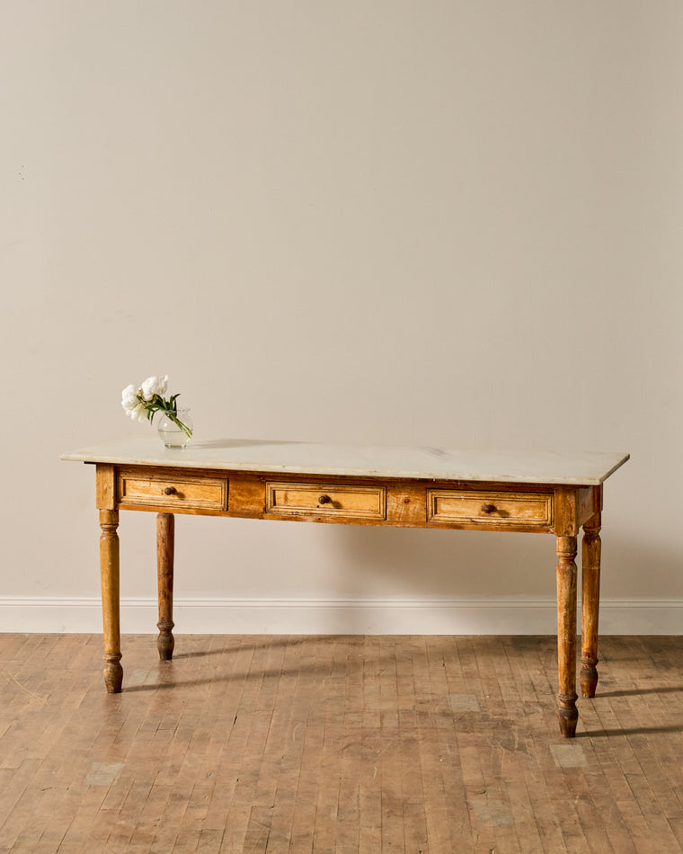 19th c. Marble Kitchen Island