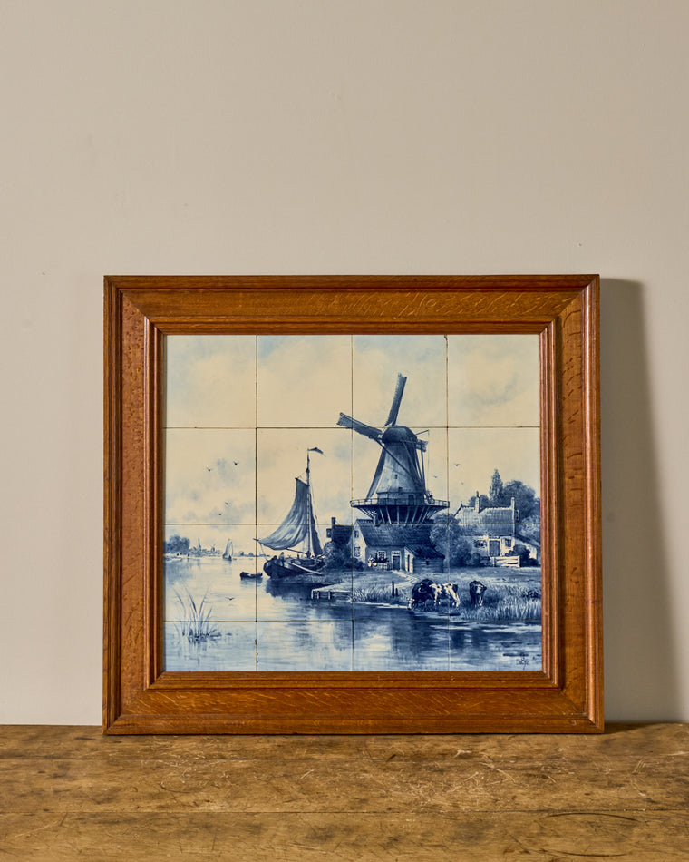 Framed Delft Tile